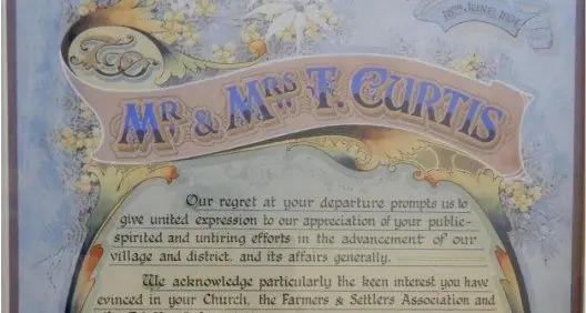 Farewell to Thomas and Mary Curtis of Bribbaree