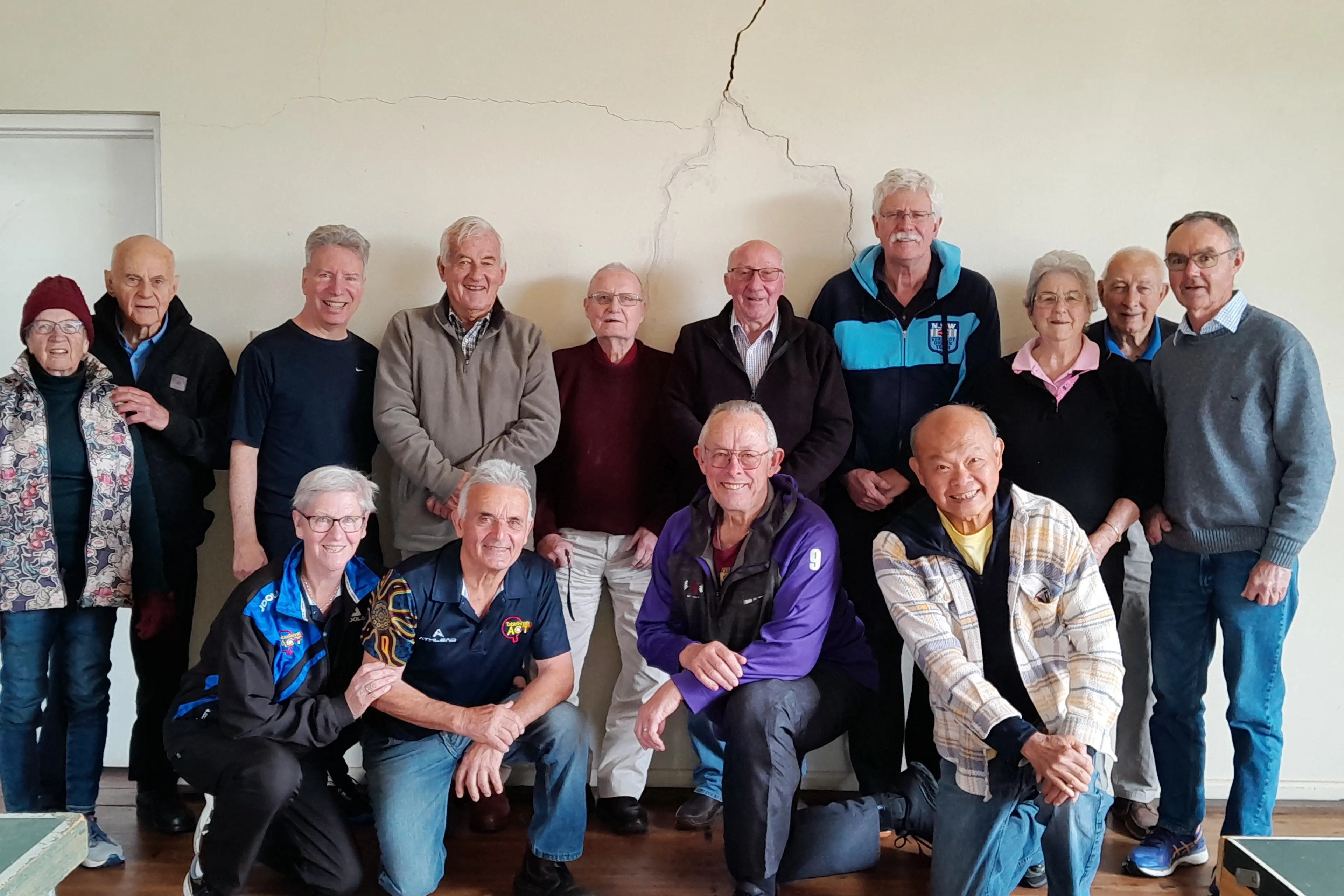 <p>Boorowa and Table Tennis ACT members gather for a group photograph during last week\\u2019s session in St John\\u2019s Hall. PHOTO: Supplied</p>\\n