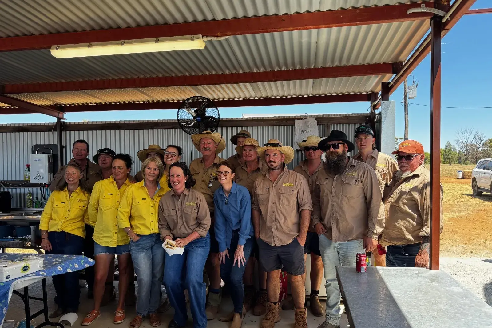 <p>Member for Cootamundra Steph Cooke (in the blue) is standing by local farmers in opposing the proposed gun reforms. PHOTO: Steph Cooke MP</p>\\n