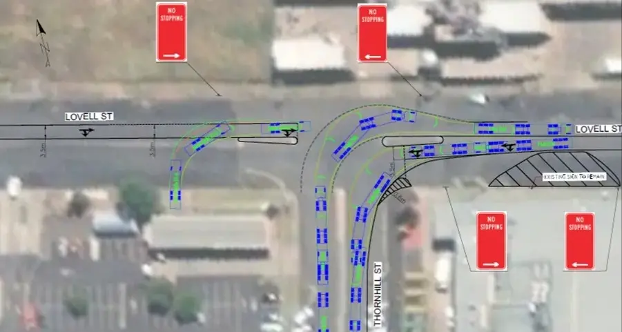 Intersection safety upgrades for Thornhill and Lovell Streets
