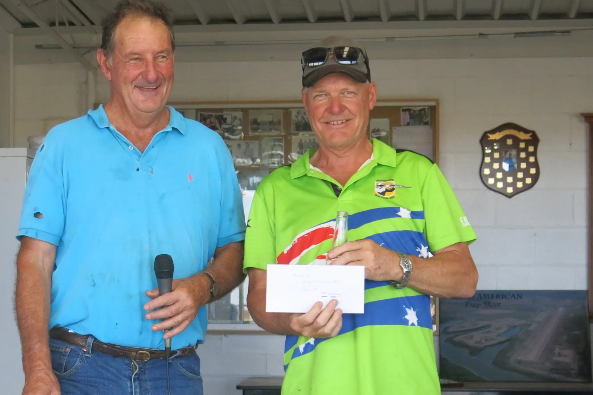 <p>Geoff Mason with Overall Continental winner Matt Gerstenberg. PHOTO: Supplied</p>\\n