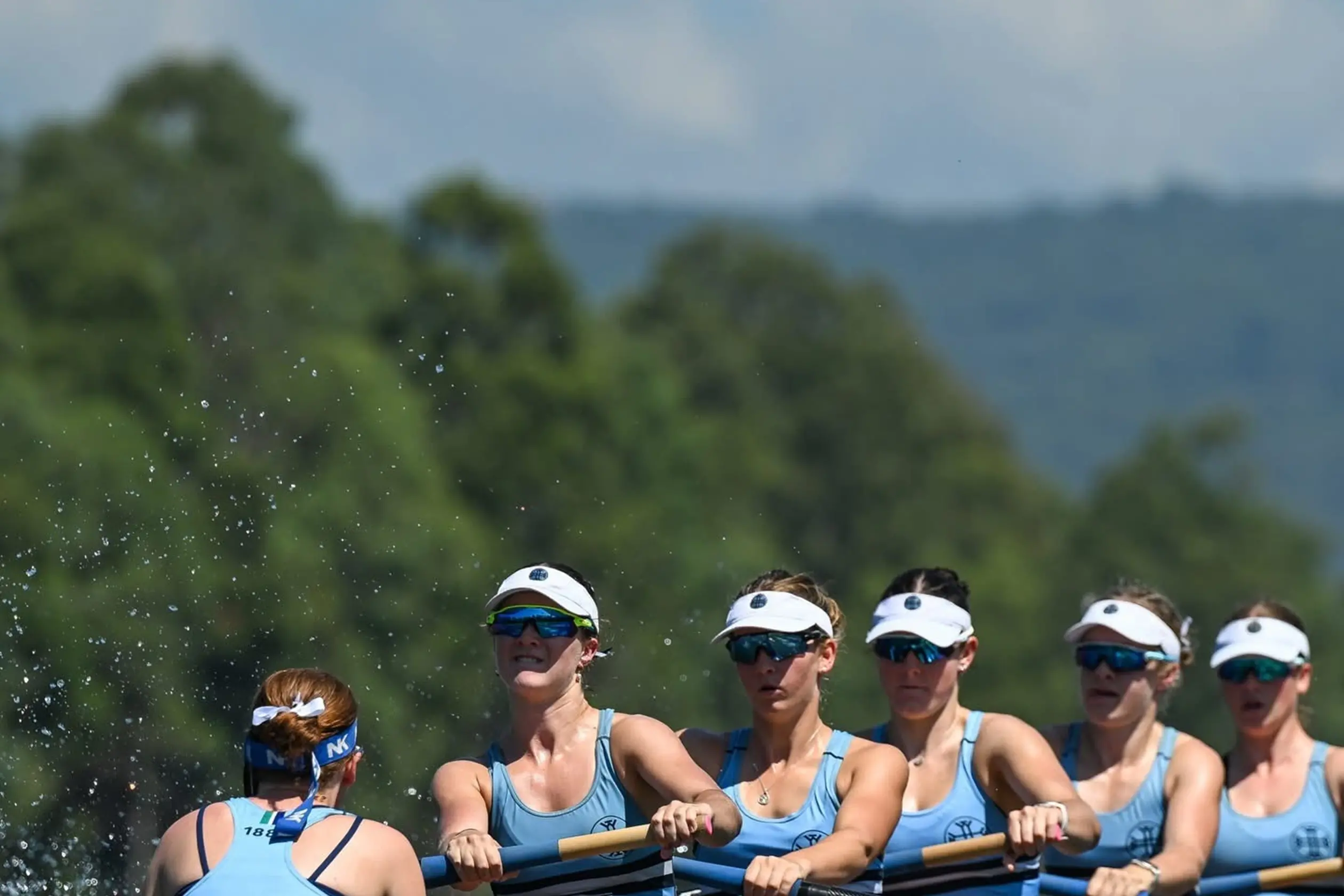 <p>Alice Dymock (fourth back) and members of Kinross Wolaroi Schoolgirls 8 category claimed silver at the NSW Schoolgirls Head of the River Regatta. PHOTO: Brad Redfern</p>\\n