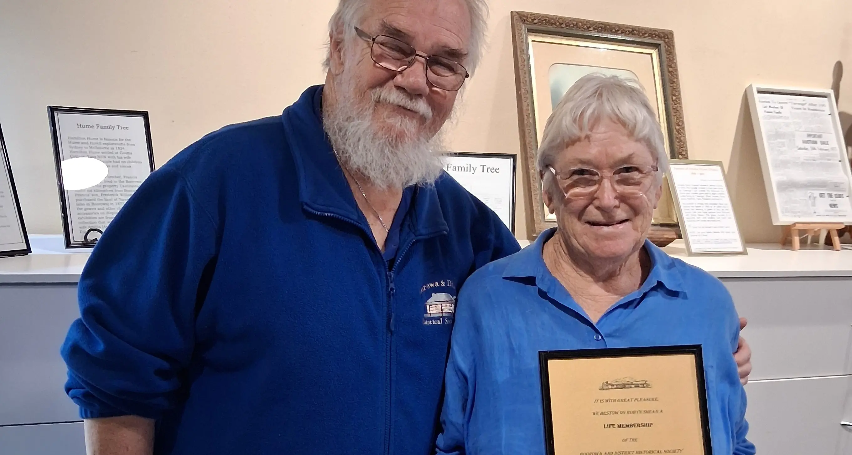 Boorowa and District Historical Society welcomes new life member