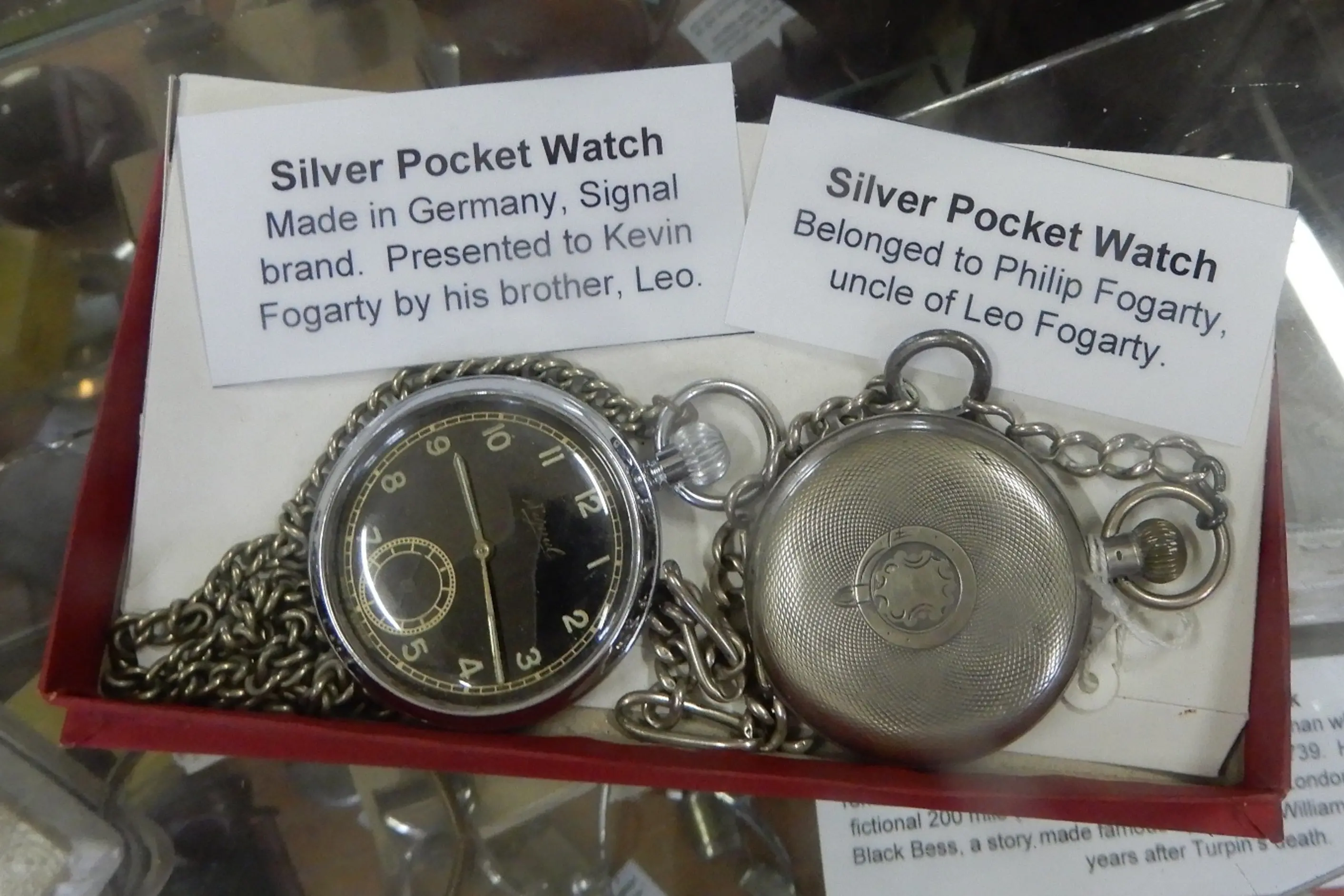 <p>Leo and his sisters, Alice and Molly, donated two silver pocket watches which had belonged to their brother Kevin and uncle Phillip to the Historical Museum. PHOTO: Supplied</p>\\n
