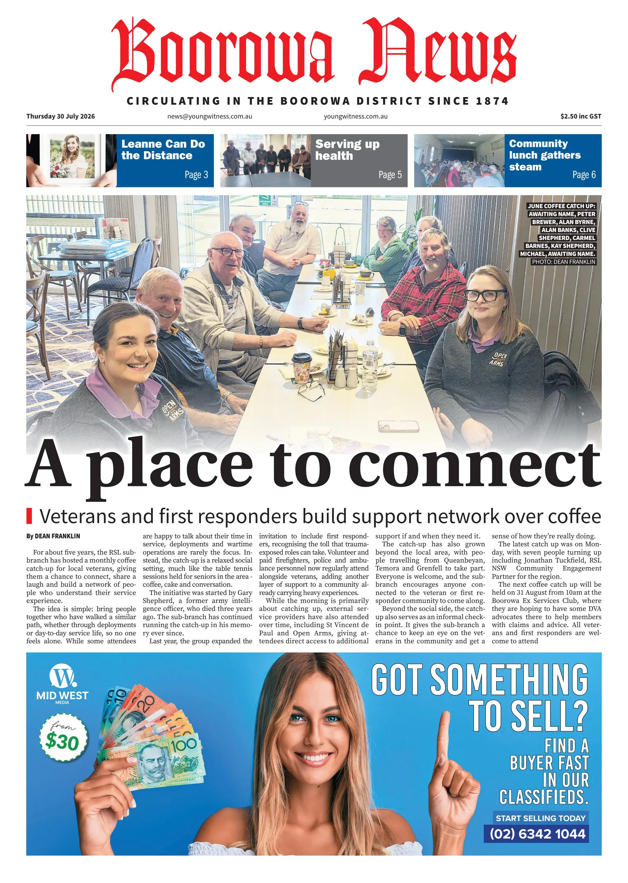 Boorowa News, Thursday 30 July 2026