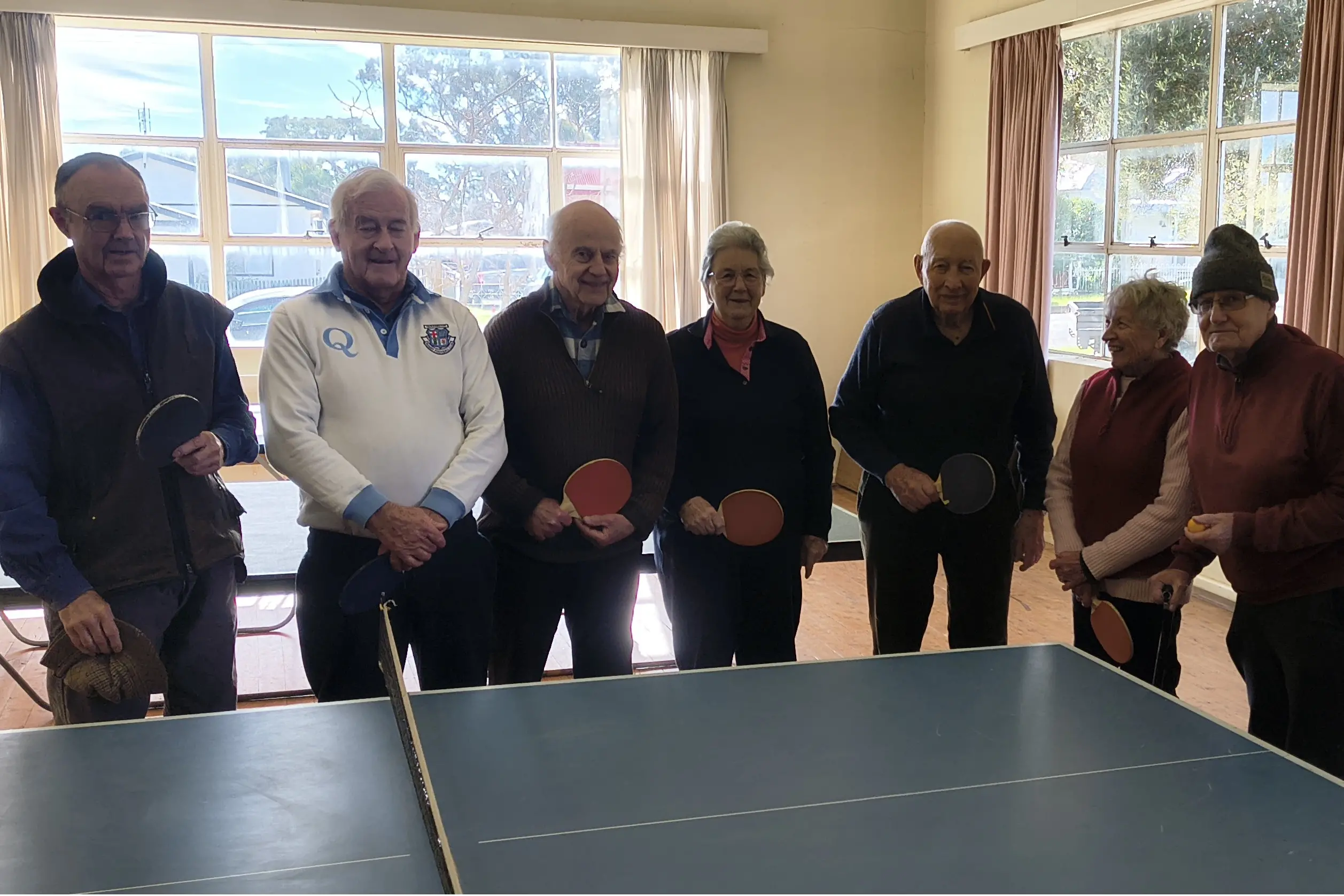 <p>Gary Johnson, Dennis Rowley, Ron Hoile, Lorna Spackman, Arnold Spackman, Glenys Dymock and Derrick Mason. PHOTOS: Dean Franklin</p>\\n