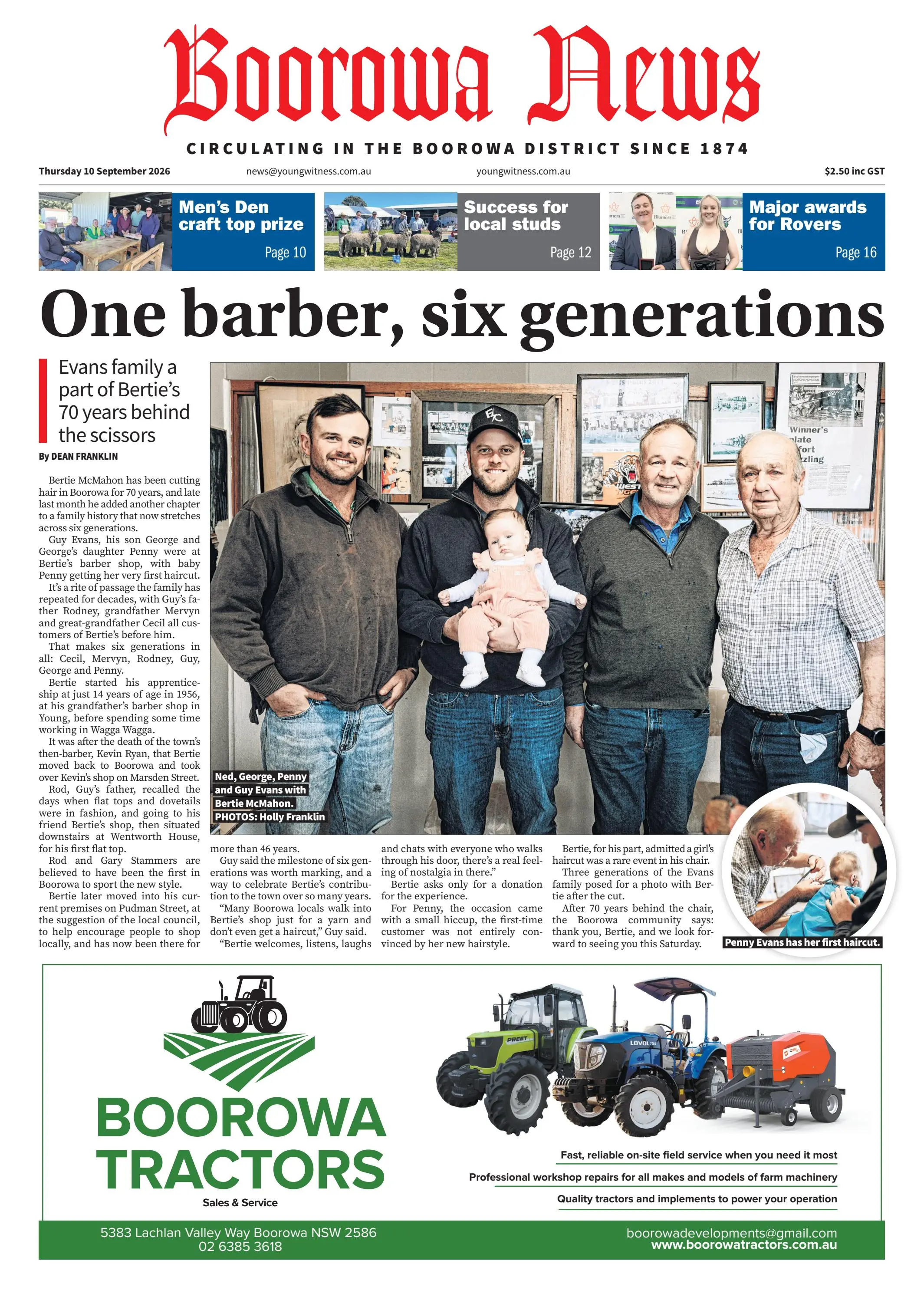 Boorowa News, Thursday, 10 September, 2026