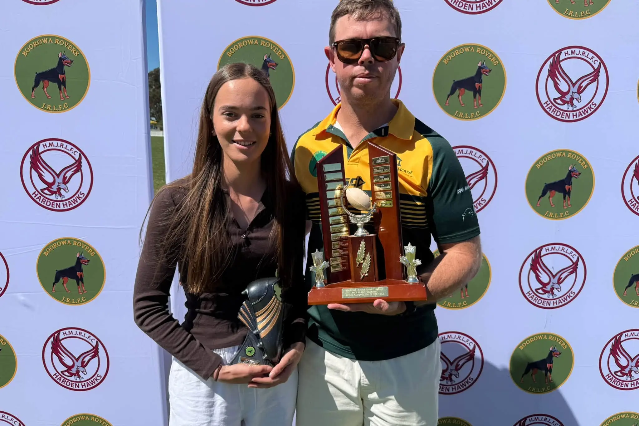 <p>Boorowa Junior Clubperson of the year Ivy Taylor with President Brendan Shean. PHOTO: Supplied</p>\\n