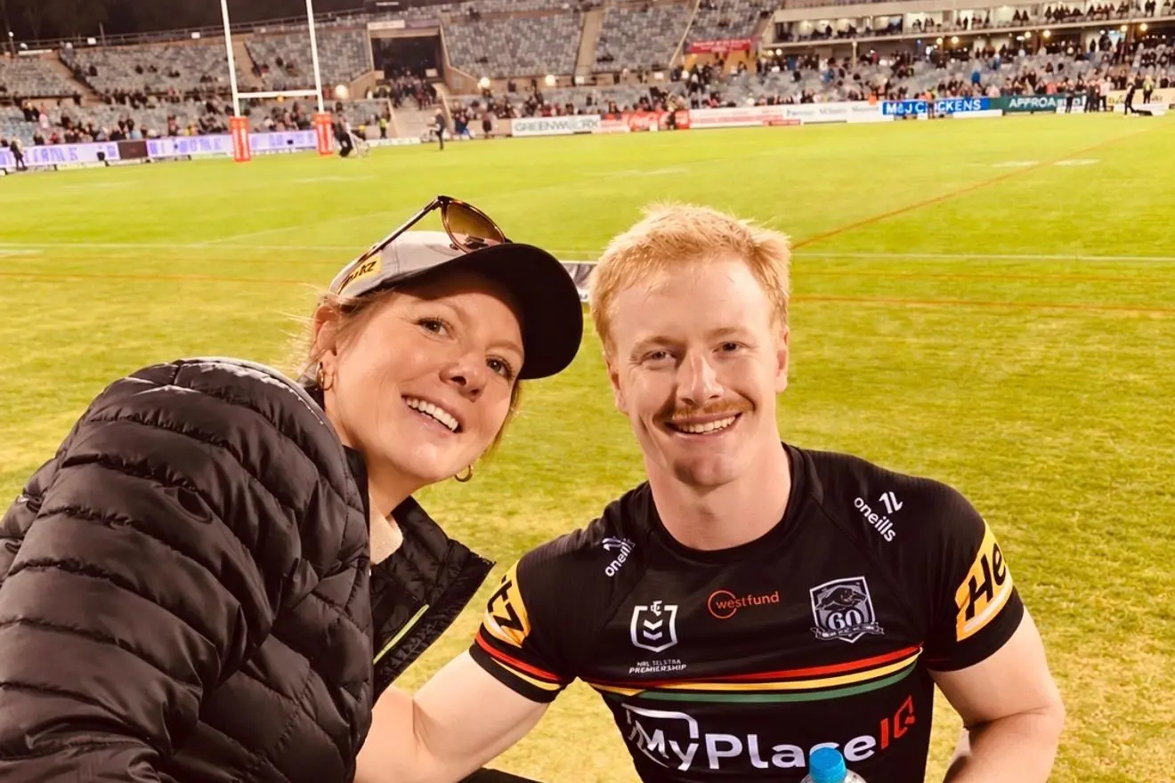<p>Panthers star Tom Jenkins alongside his Mum Peta. PHOTO: Peta Jenkins</p>\\n