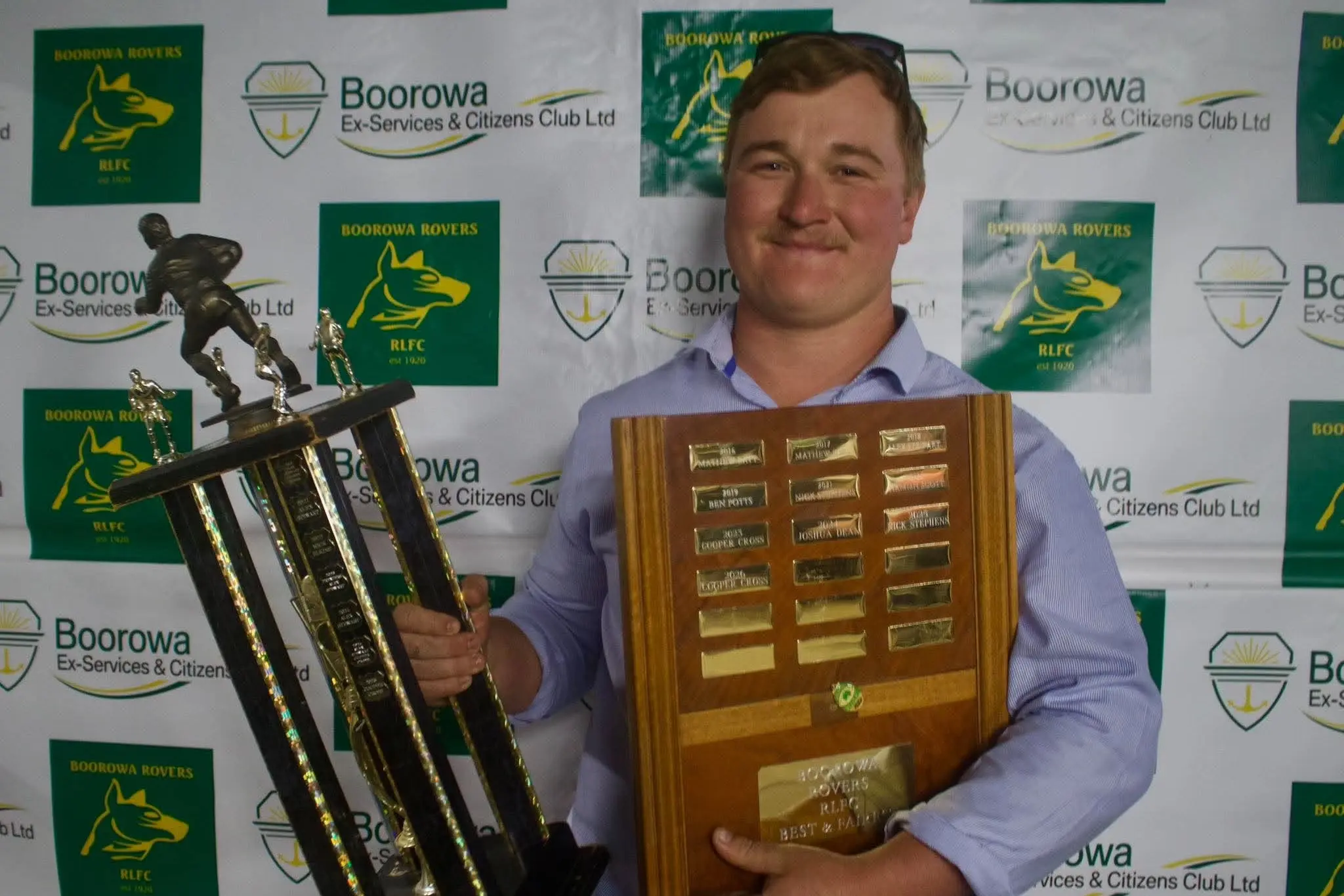 <p>Rovers Best and Fairest Cooper Cross. PHOTO: Boorowa Rovers</p>\\n