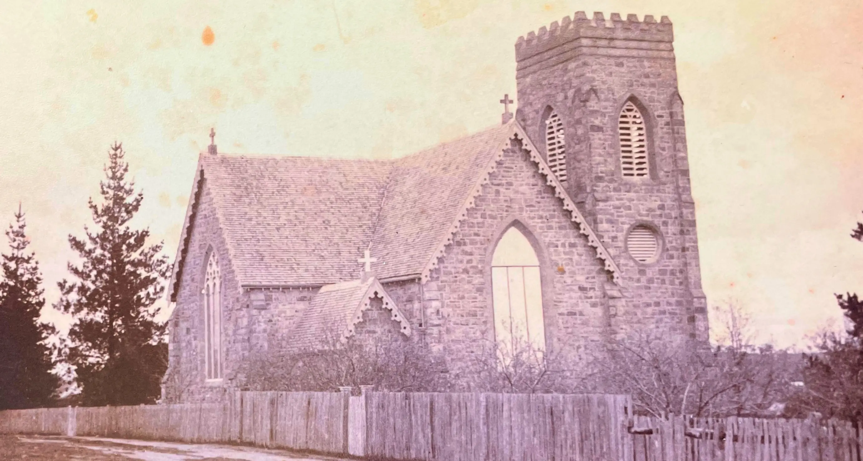 From old bark chapel to bluestone landmark