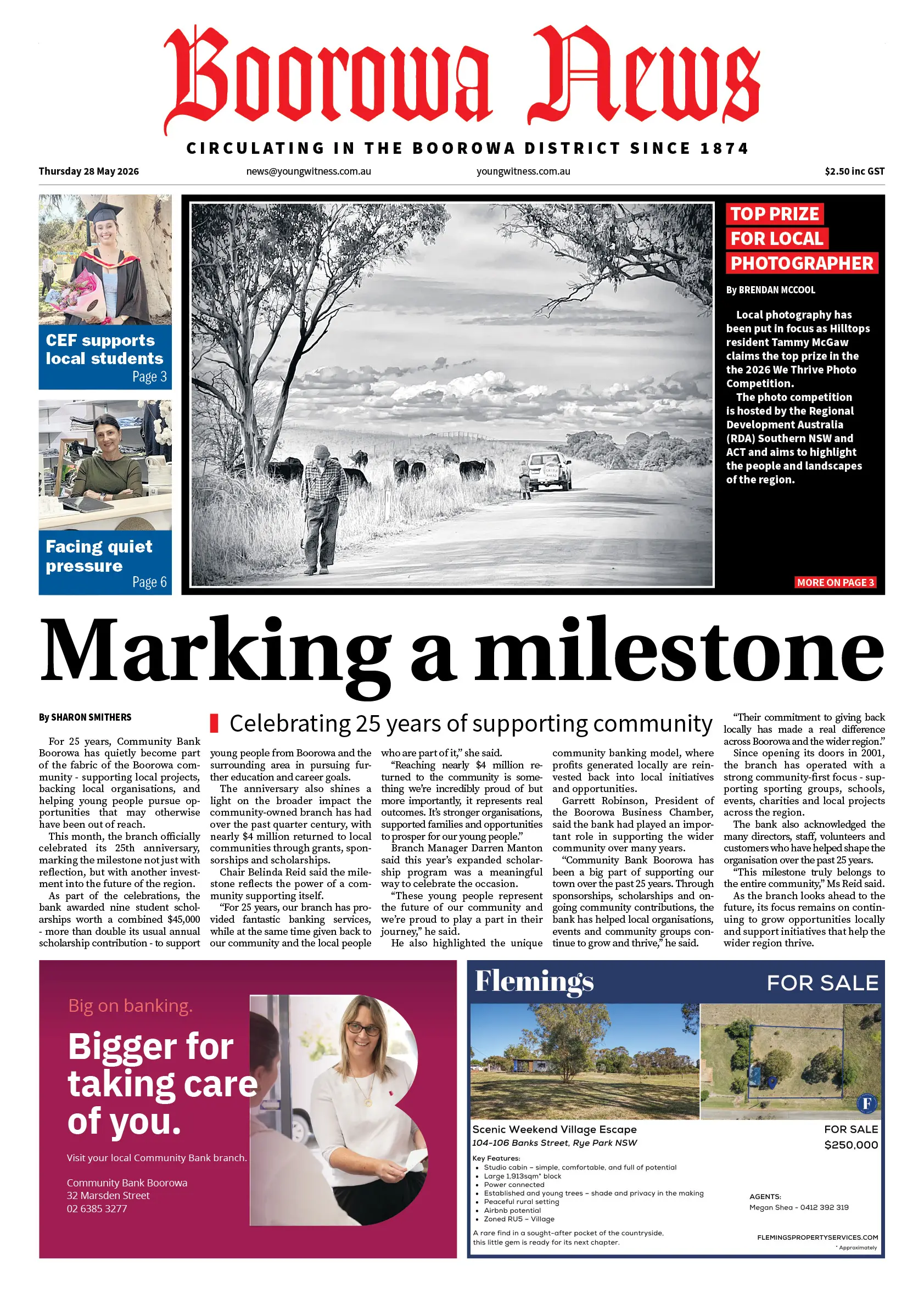 Boorowa News, Thursday 28 May 2026