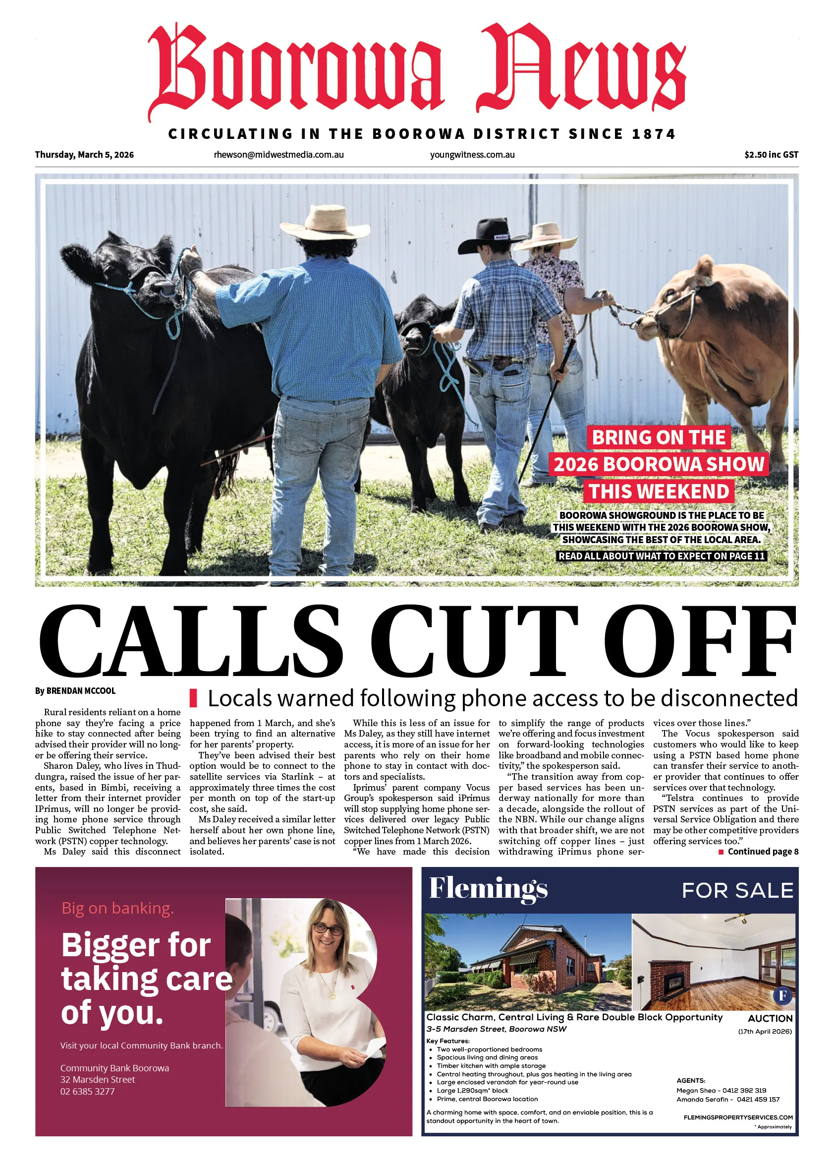 Boorowa News, Thursday, March 5, 2026