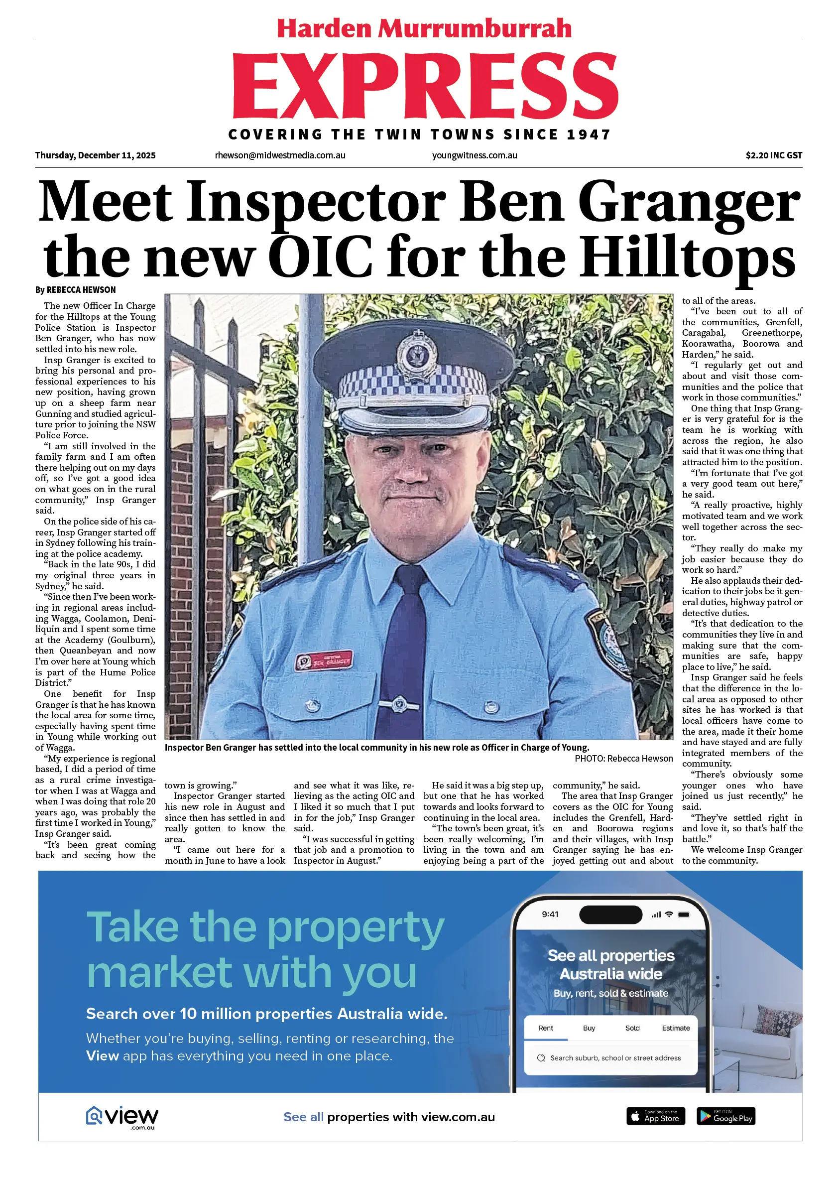 Harden Murrumburrah Express, Thursday, December 11, 2025