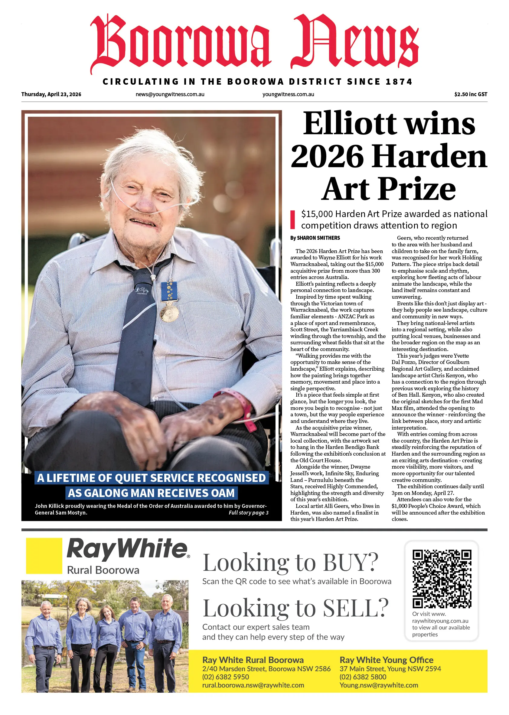 Boorowa News, Thursday, April 23, 2026