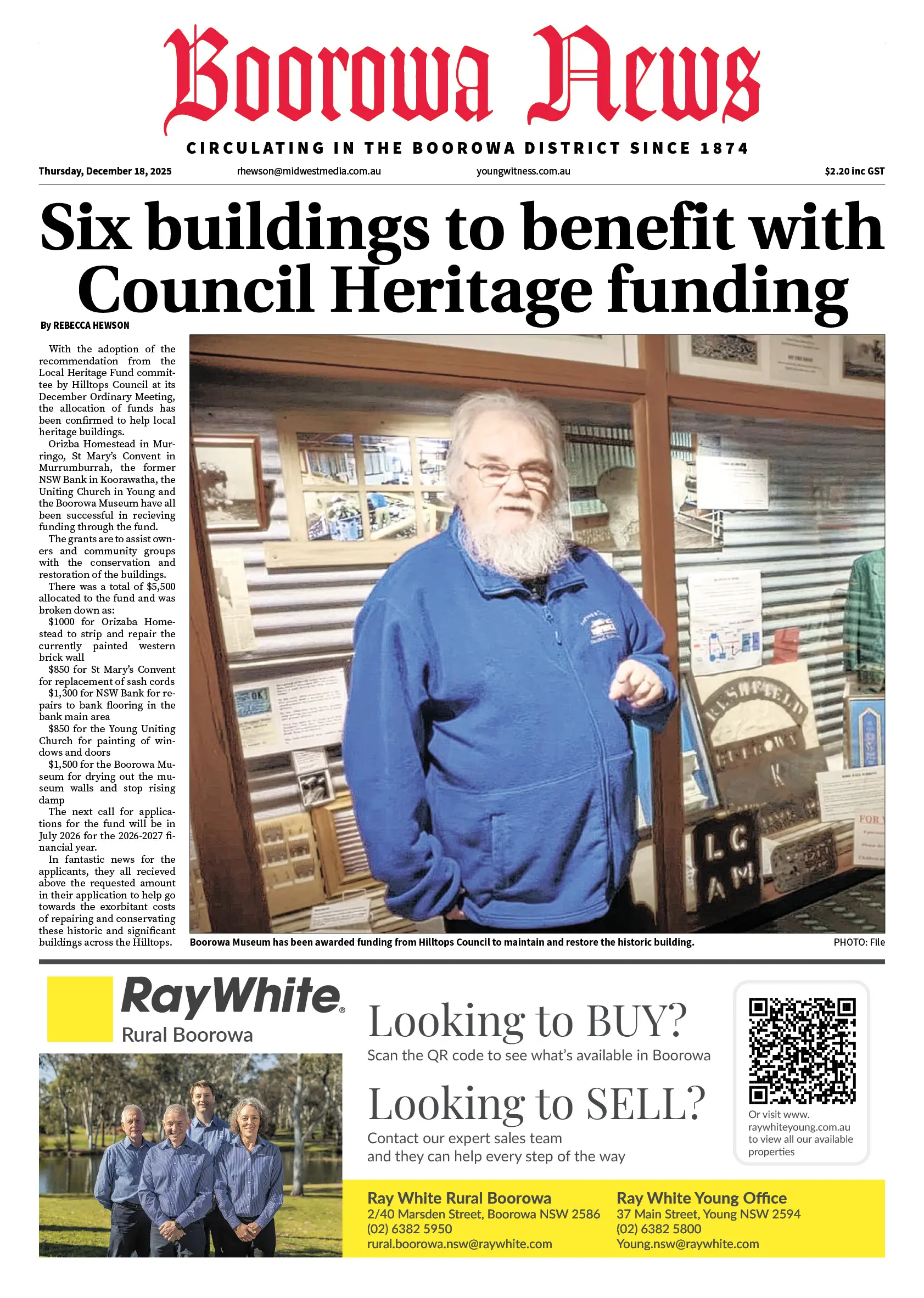 Boorowa News, Thursday, December 18, 2025