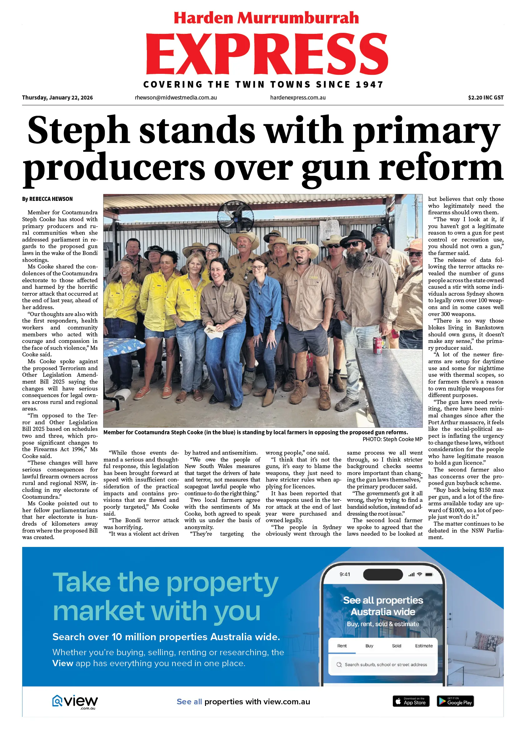 Harden Murrumburrah Express, Thursday, January 22, 2026