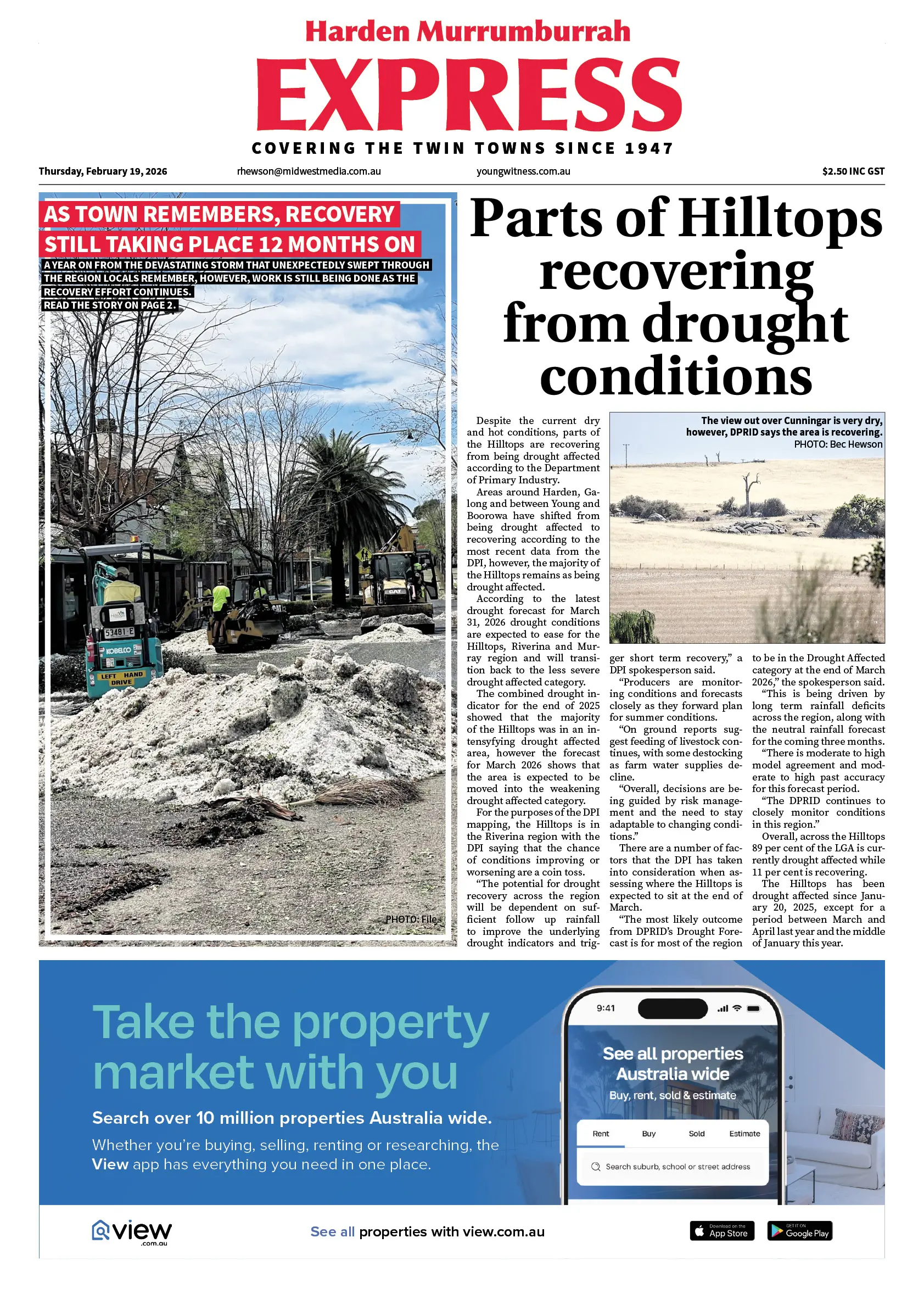 Harden Murrumburrah Express, Thursday, February 19, 2026