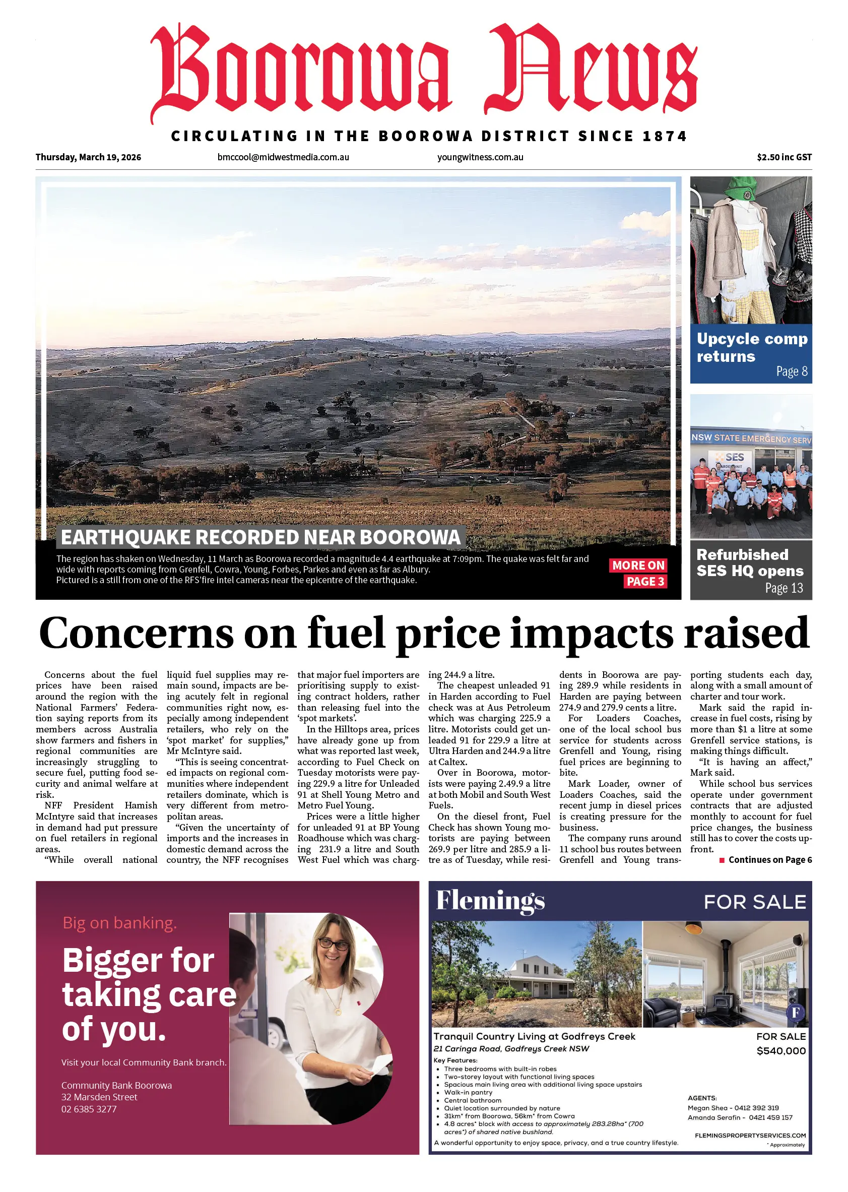 Boorowa News, Thursday, March 19, 2026