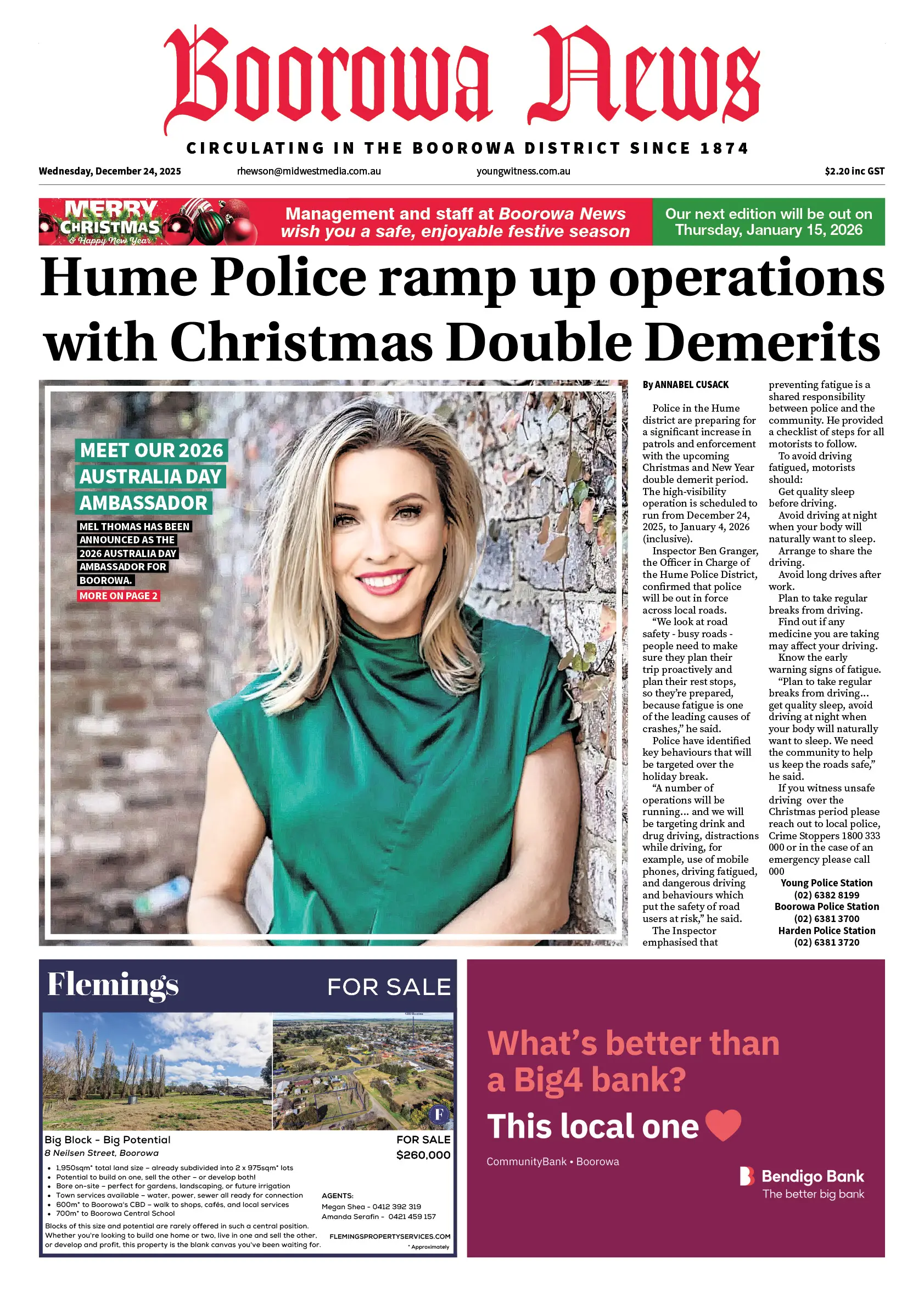 Boorowa News, Wednesday, December 24, 2025