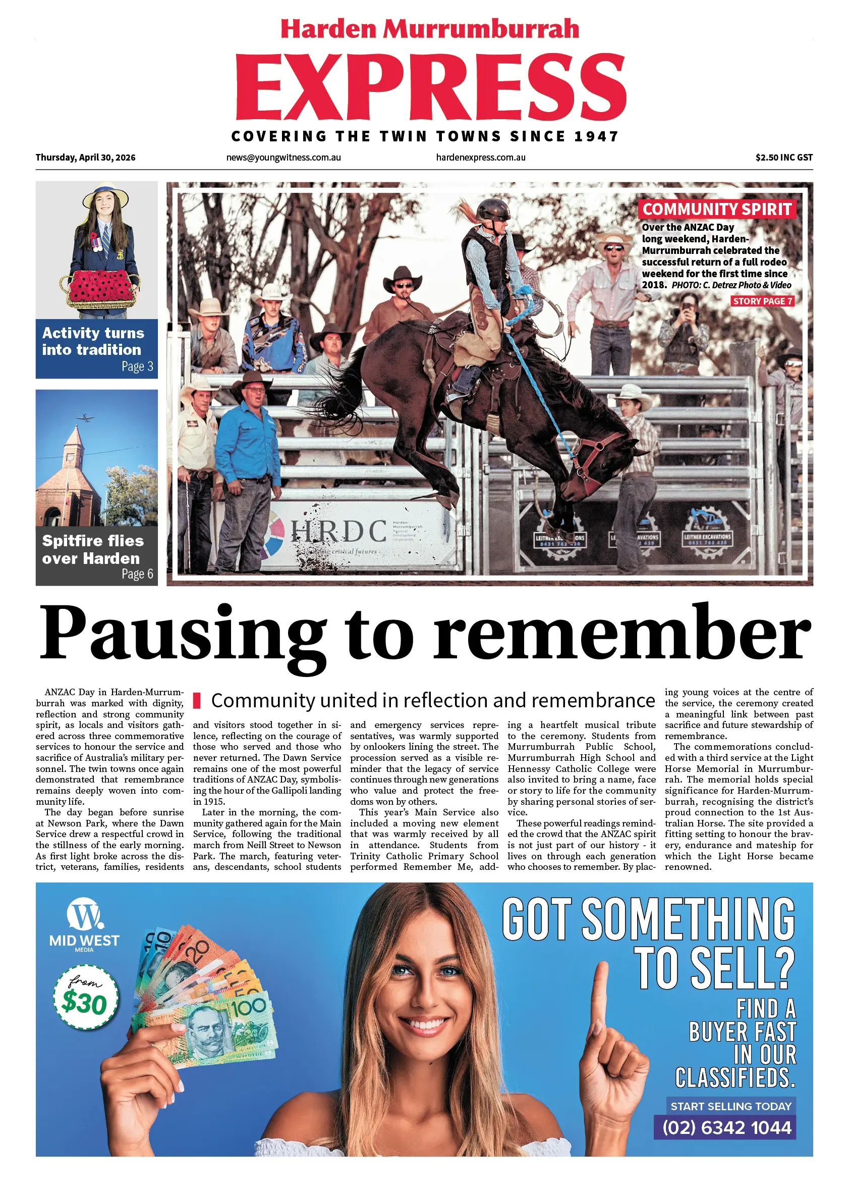 Harden Murrumburrah Express, Thursday, April 30, 2026