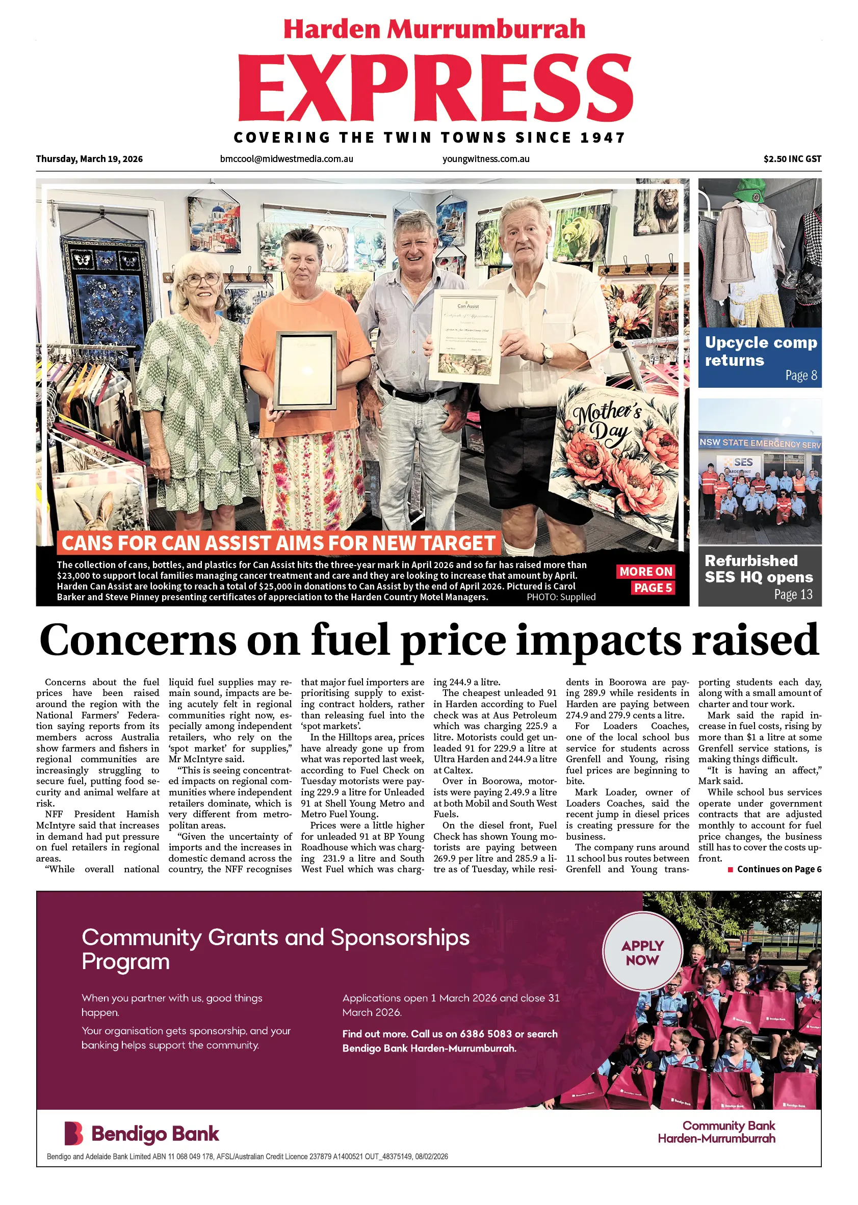 Harden Murrumburrah Express, Thursday, March 19, 2026